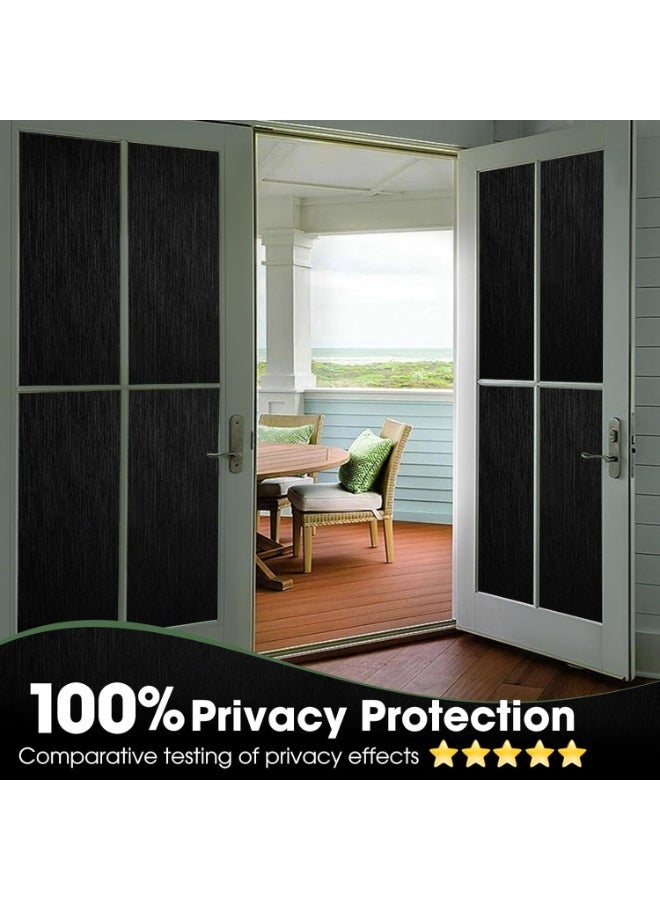 ستة بنسات فيلم تعتيم للنوافذ، يحجب الضوء بنسبة 100%، يوفر خصوصية تامة، عازل للحرارة، يحجب الأشعة فوق البنفسجية، يلتصق بالنوافذ بدون غراء، قابل للإزالة وإعادة الاستخدام، مناسب للمنزل، غرفة النوم، المطبخ، الحمام، غرفة المعيشة - Image 4